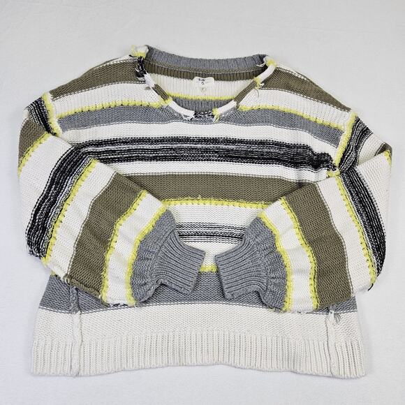 Lou & Grey Anthropologie Sweater Cashmere Wool Chunky Knit Balloon Sleeve XS - Picture 3 of 16